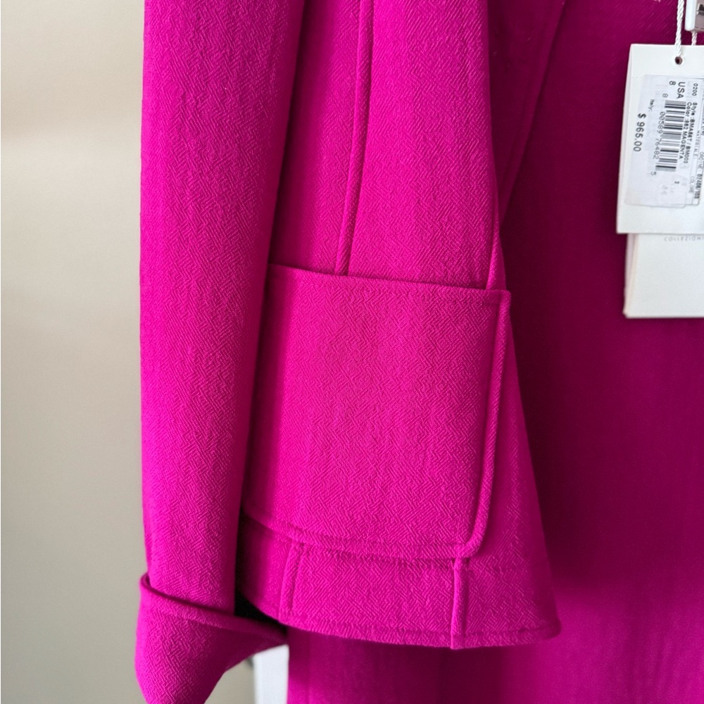 NWT ARMANI COLLEZIONE DRESS W JACKET size 8, Magenta - Picture 15 of 16